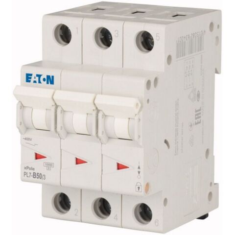 EATON PL7-B50/3 MİNYATÜR DEVRE KESİCİ - 10KA - B EĞRİSİ - 3X50A