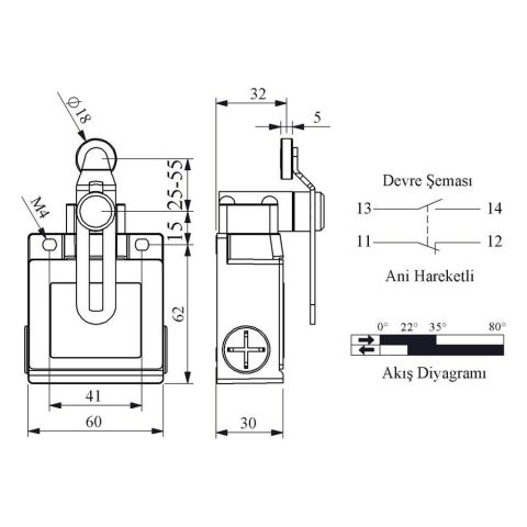 EMAS L53K13MEM124 ACISAL HARK.18 MM MET MAK.KIV.ARAY KISA DÖNER KOL
