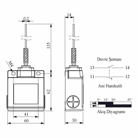 EMAS L53K13SOM101 ACISAL HARK SPİRAL TELLİ ÇOK YÖNLÜ KOL