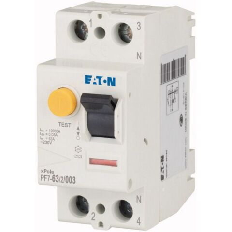 EATON PF7-63/2/003-DE ARTIK AKIM DEVRE KESİCİLER (AC TİPİ) 2X63A, 10KA, 30MA