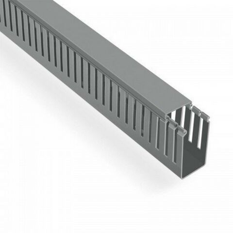 MUTLUSAN 60X80 KABLO KANALI (DELİKLİ) (GRİ) (24 METRE)