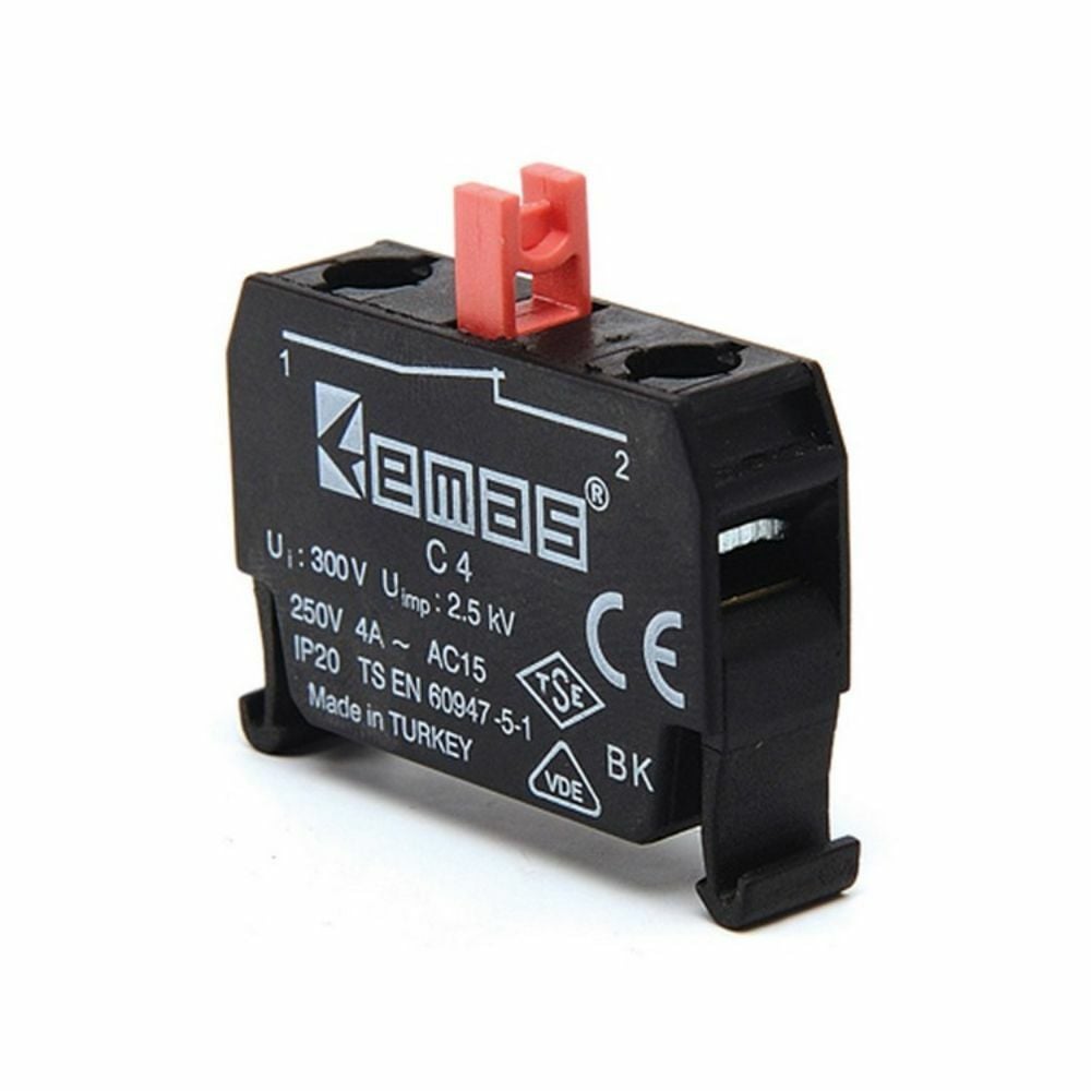 EMAS KONTAK BUTONU SİYAH RENKLİ C BUTONA UYGUN KUTULUK