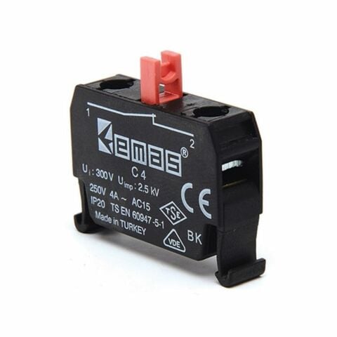 EMAS KONTAK BUTONU SİYAH RENKLİ C BUTONA UYGUN KUTULUK