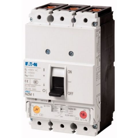 EATON NZMC1-A40 KOMPAKT ŞALTER (AYARLANABİLİR TERMİK-MANYETİK KORUMALI) 3X40A 36KA
