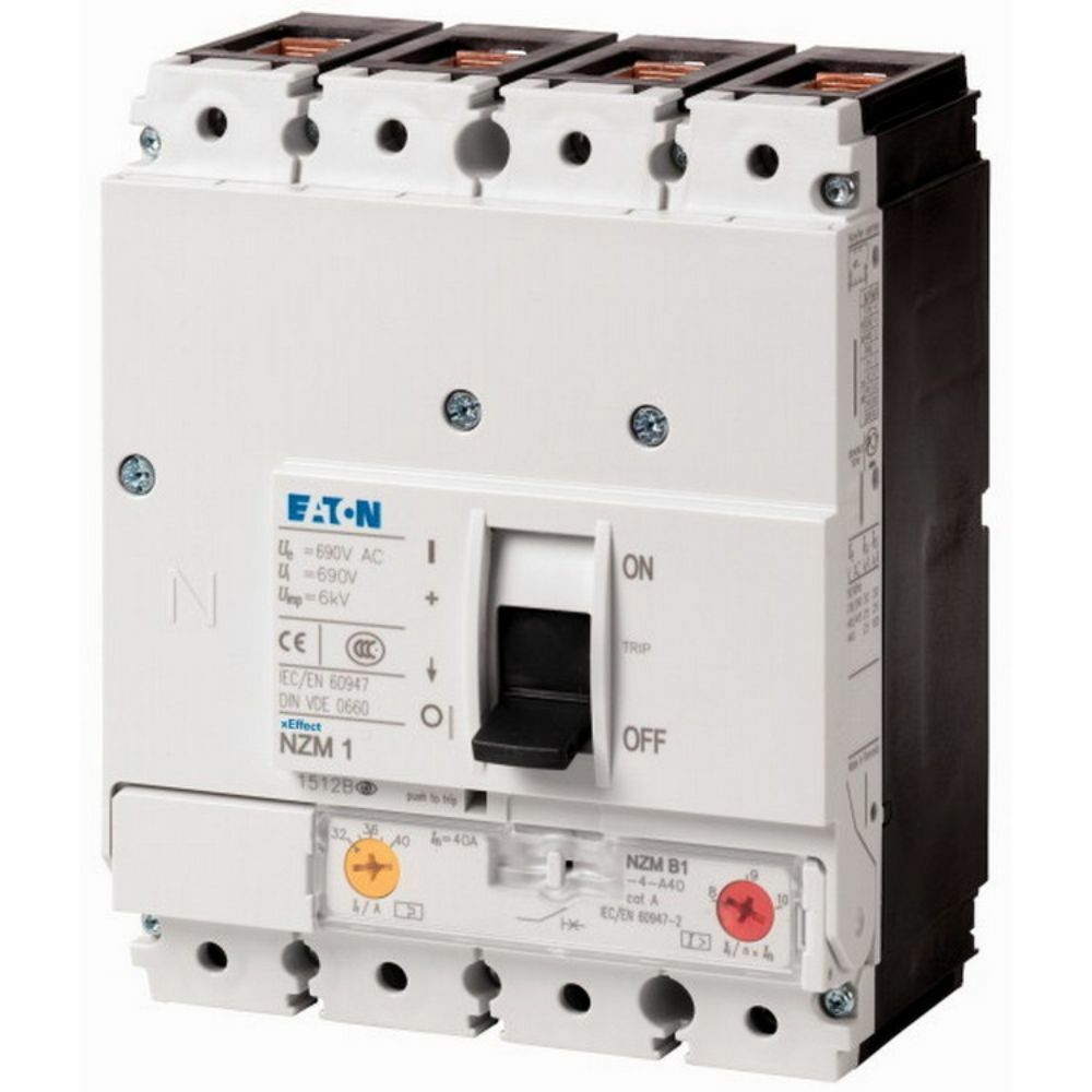 EATON NZMC1-4-A50 KOMPAKT ŞALTER (AYARLANABİLİR TERMİK-MANYETİK KORUMALI) 4X50A 36KA