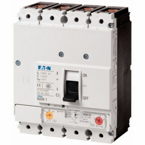 EATON NZMC1-4-A50 KOMPAKT ŞALTER (AYARLANABİLİR TERMİK-MANYETİK KORUMALI) 4X50A 36KA