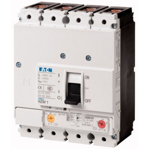 EATON NZMC1-4-A50 KOMPAKT ŞALTER (AYARLANABİLİR TERMİK-MANYETİK KORUMALI) 4X50A 36KA