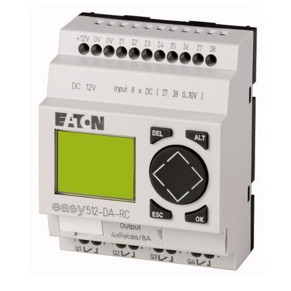 EATON EASY512-DA-RC EASY RÖLE-EKRANLI, 12VDC 8DI-4