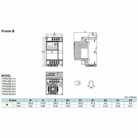 DELTA 2,2KW EL SERİSİ 220V AC-ÇAĞRI VFD022EL21A