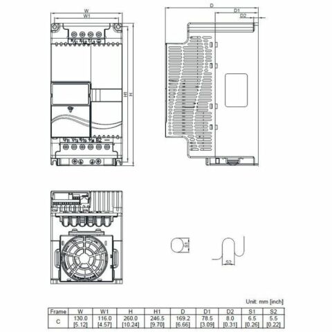 DELTA 5,5KW E SERİSİ 380VAC AC-DELTA VFD055E43A