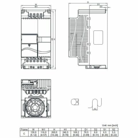 DELTA 5,5KW E SERİSİ 380VAC AC-DELTA VFD055E43A