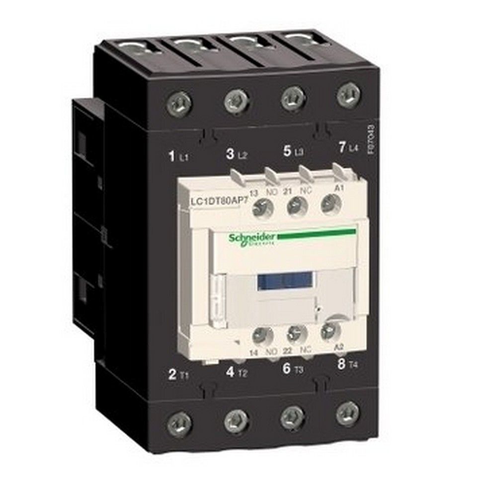 SCHNEIDER LC1DT80AM7 TESYS D KONTAKTÖR 4P(4 NA) AC1 <= 440 V 80 A 220 V AC 50/60 HZ BOBİN 3389119409438