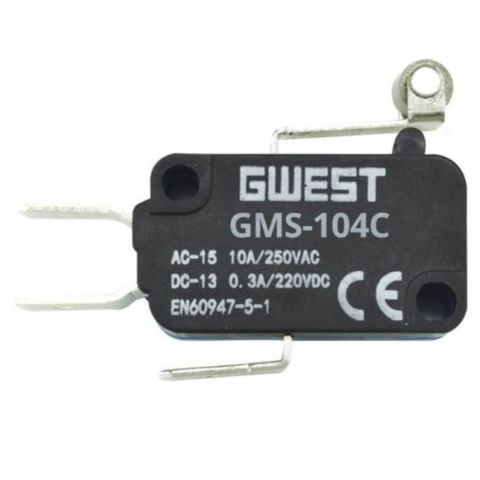 GWEST GMS-104C 10 AMPER KISA KOLLU METAL MAKARALI MİKRO SWİTCH