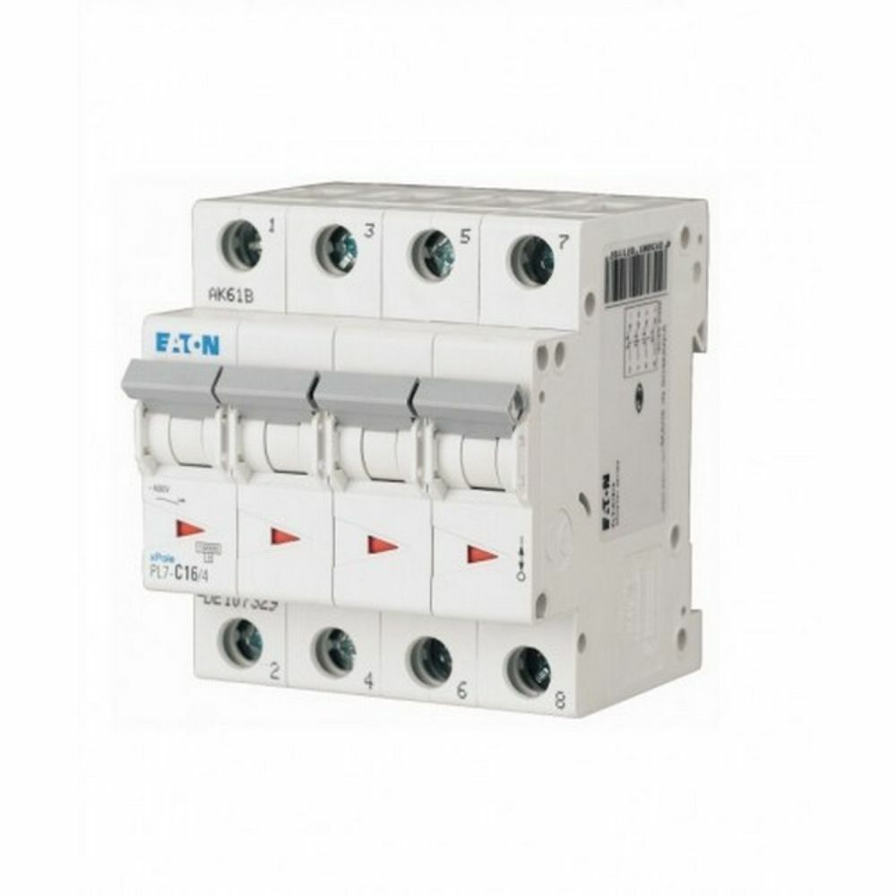 EATON 165185 PL7-C40-4 OTOMATİK SİGORTA-10KA-C EĞRİSİ-4X4