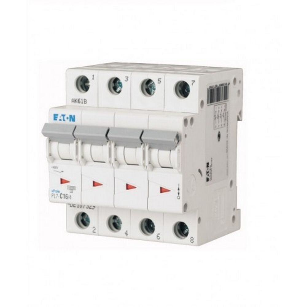 EATON 165185 PL7-C40-4 OTOMATİK SİGORTA-10KA-C EĞRİSİ-4X4