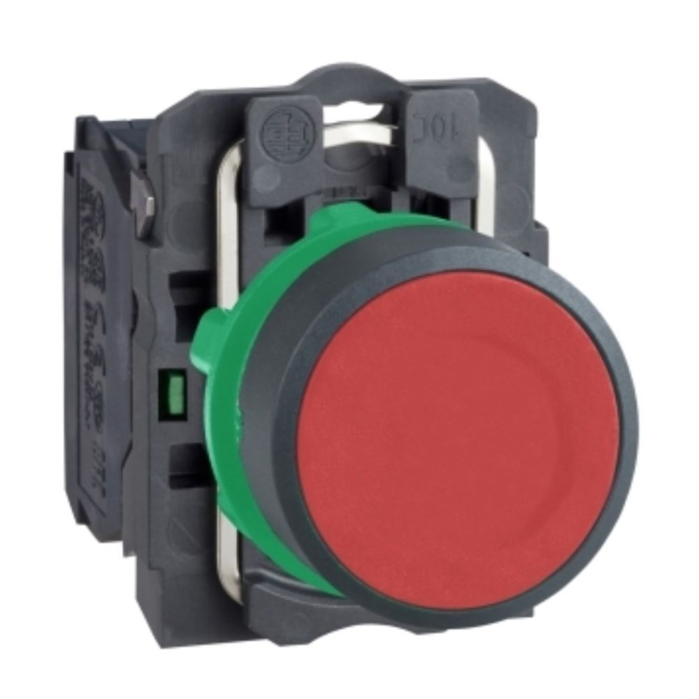 SCHNEIDER PUSH BUTTON, HARMONY XB5, RED PROJECTİNG COMPLETE DİAM22 SPRİNG RETURN 1 NO UNMARKED XB5AA41