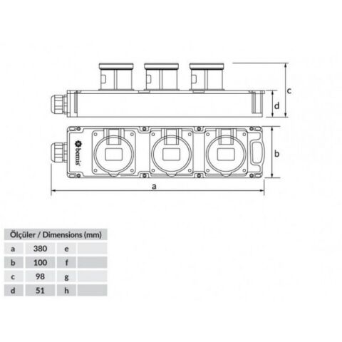 BEMİS CEE NORM IP44 5-16A 2AD.1-16A1AD GRUPPRİZ
