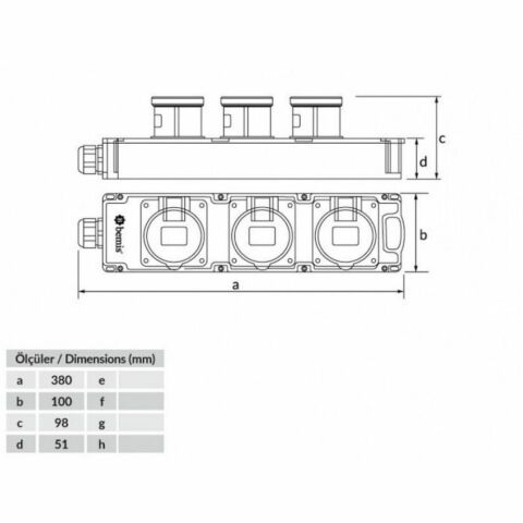 BEMİS CEE NORM IP44 5-16A 2AD.3-16A1AD GRUPPRİZ