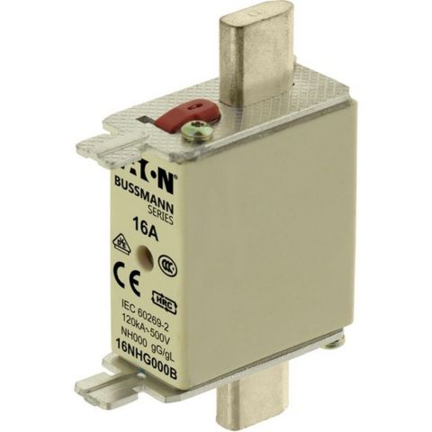 EATON 16NHG000B NH SİGORTA 00(000)-BOY, GG/GL, 500V, 120KA - 16 A