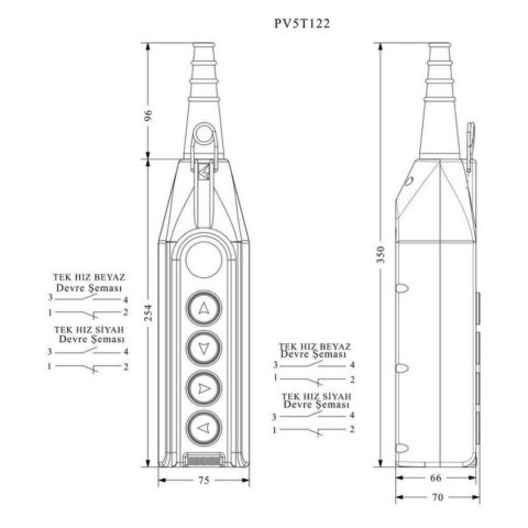 EMAS PV5T122 PLASTİK VİNÇ 5'Lİ START TEK HIZLI SOMUNLU