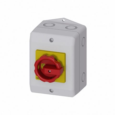 SIEMENS 3LD2264-0TB53 3LD2 KUTULU TİPLER, IP65, TAHRİK KOLU SARI/KIRMIZI, 32A, 11,5 KW