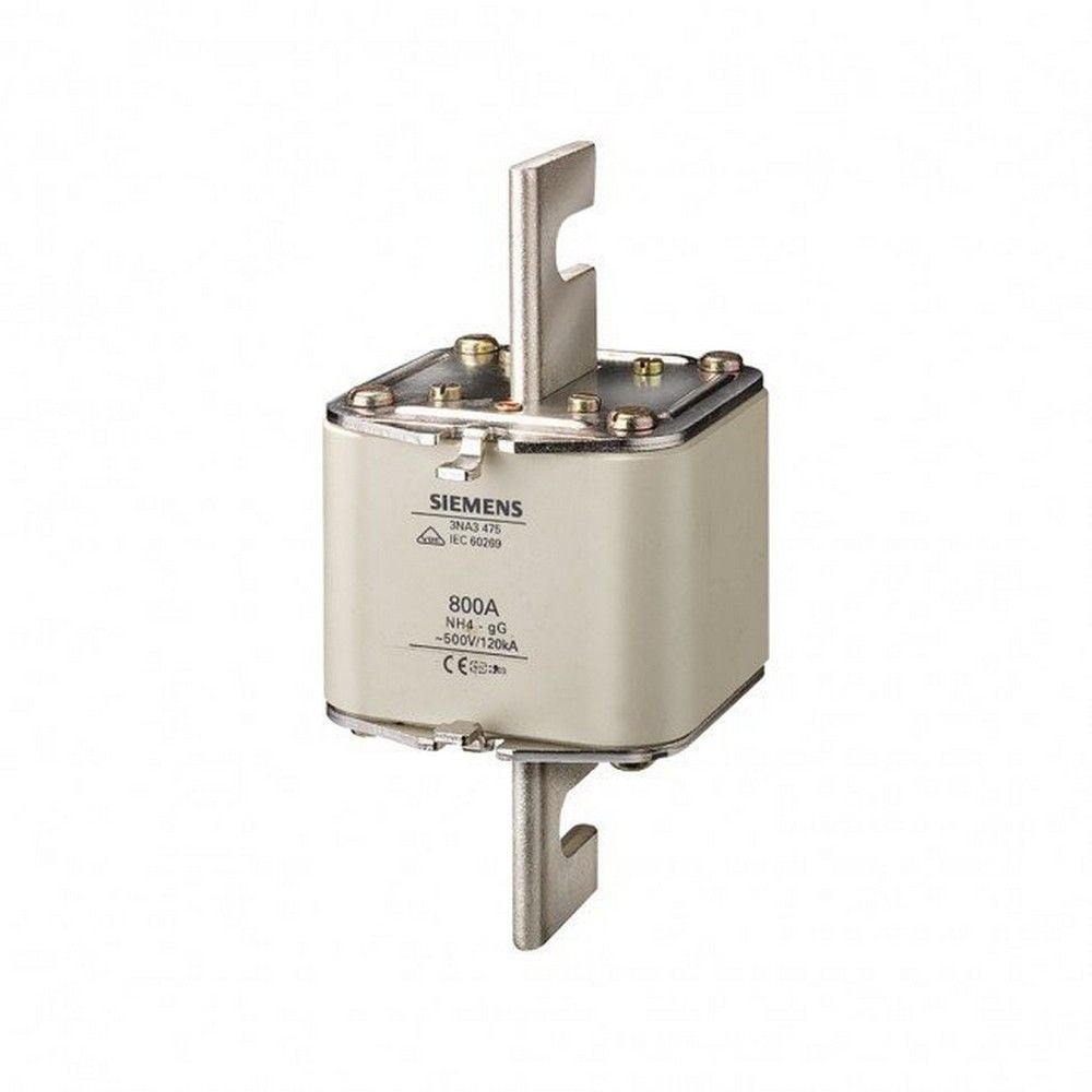 SIEMENS 3NA3475 STEATİT(SERAMİK) GÖVDELİ NH-BIÇAKLI SİGORTA BUŞONU 800A BOY 4 GENİŞLİK 101.8MM