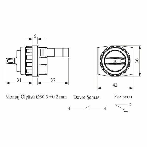 EMAS H100S20 H 30MM ŞEÇİCİ 2 POZ KALICILI START (0-1)