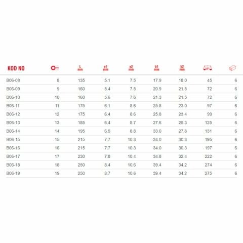 CETAFORM B06 SERİSİ C-GEAR CIRCIRLI KOMBİNE ANAHTARLAR (MAFSALLI) B06-12
