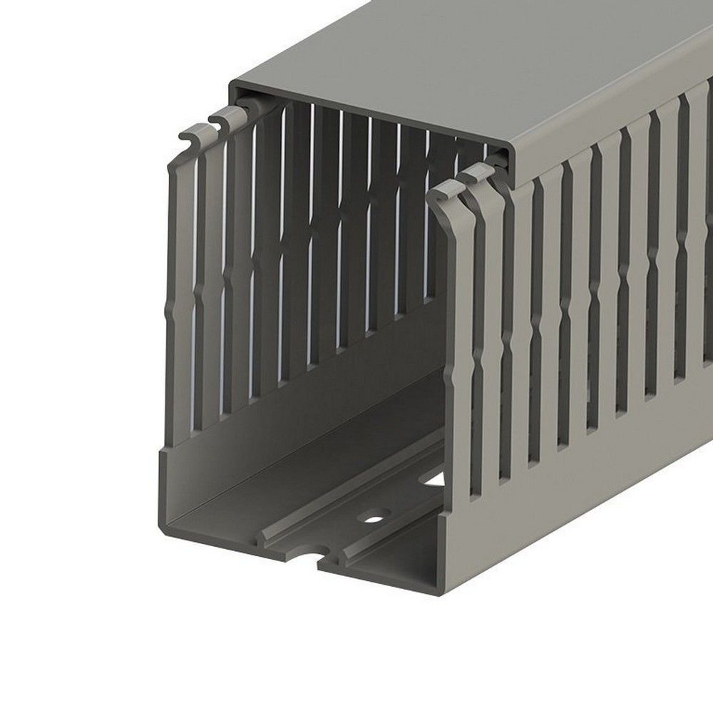 MUTLUSAN PLASTİK 60X80 KABLO KANALI (DELİKLİ)(GRİ) (24 METRE)