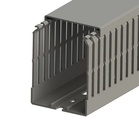 MUTLUSAN PLASTİK 60X80 KABLO KANALI (DELİKLİ)(GRİ) (24 METRE)