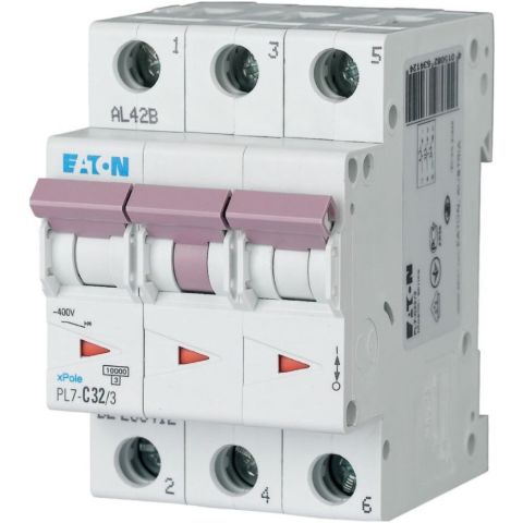 EATON PL7-C32/3 OTOMATİK SİGORTA - 10KA - C EĞRİSİ - 3X32A