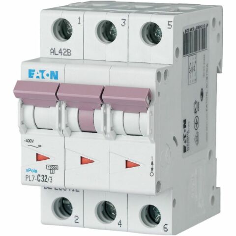 EATON PL7-C32/3 OTOMATİK SİGORTA - 10KA - C EĞRİSİ - 3X32A