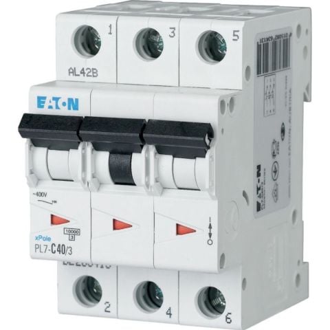 EATON PL7-C40/3 OTOMATİK SİGORTA - 10KA - C EĞRİSİ - 3X40A
