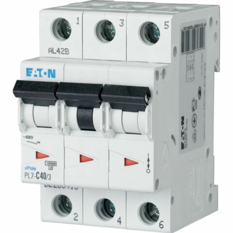 EATON PL7-C40/3 OTOMATİK SİGORTA - 10KA - C EĞRİSİ - 3X40A