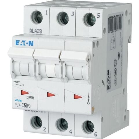 EATON PL7-C50/3 OTOMATİK SİGORTA - 10KA - C EĞRİSİ - 3X50A