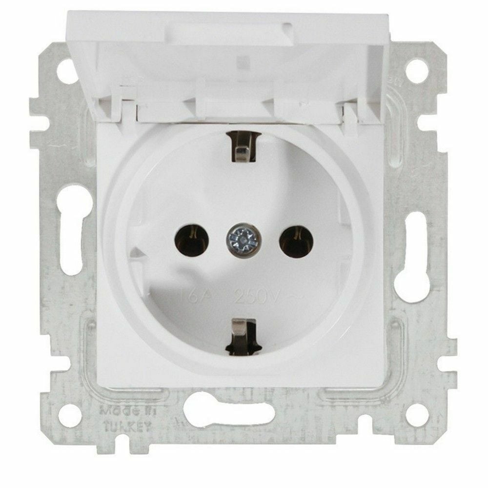 MUTLUSAN RİTA MEK+TUŞ KAPAKLI TOPRAKLI PRİZ