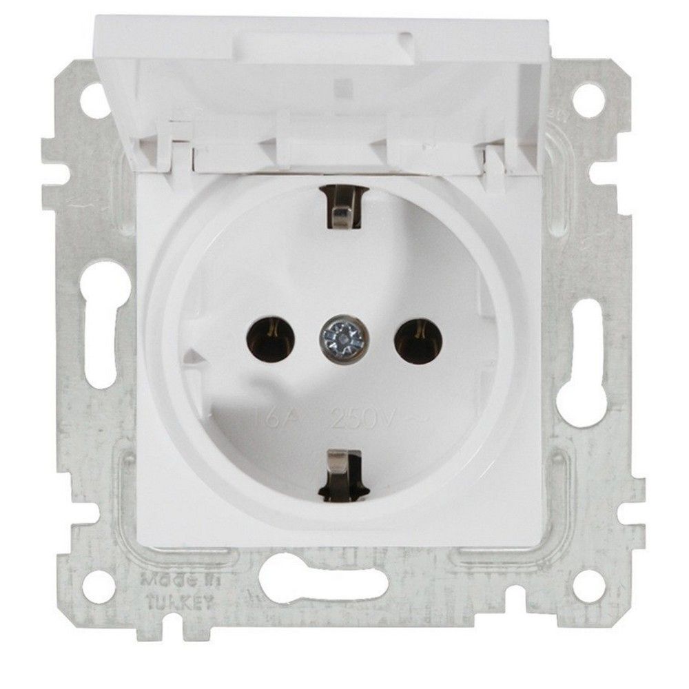 MUTLUSAN RİTA MEK+TUŞ KAPAKLI TOPRAKLI PRİZ