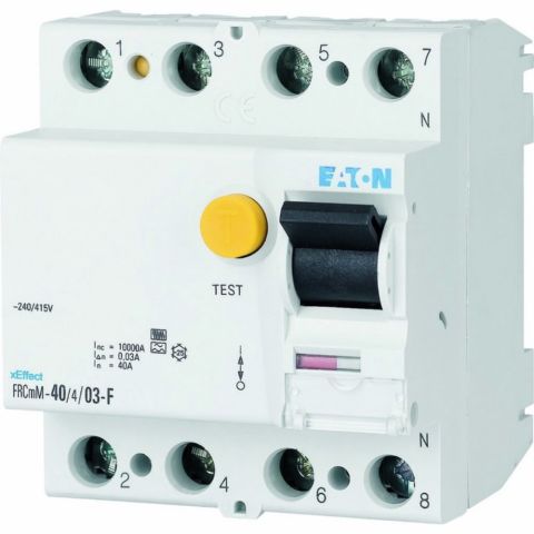 EATON FRCMM-100/4/003-G/F ARTIK AKIM DEVRE KESİCİLER (G/F TİPİ, GECİKMELİ, KARIŞIK FREKANS) 4X100A, 10KA, 30MA