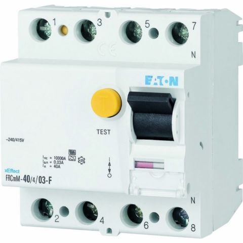 EATON FRCMM-100/4/003-G/F ARTIK AKIM DEVRE KESİCİLER (G/F TİPİ, GECİKMELİ, KARIŞIK FREKANS) 4X100A, 10KA, 30MA