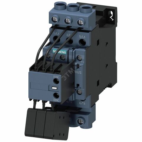 SIEMENS 3RT2628-1AP05 3RT2 SERİSİ KONDANSATÖR KONTAKTÖRÜ, 400 V AC, 11..33KVAR, 1NO+2NC, BOY S0