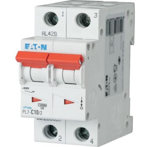 EATON PL7-C10/2 MİNYATÜR DEVRE KESİCİ - 10KA - C EĞRİSİ - 2X10A