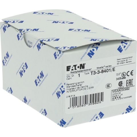 EATON T3-3-8401/E PAKO ŞALTER (ENVERSÖR MOTOR ŞALTERİ) 3X32A