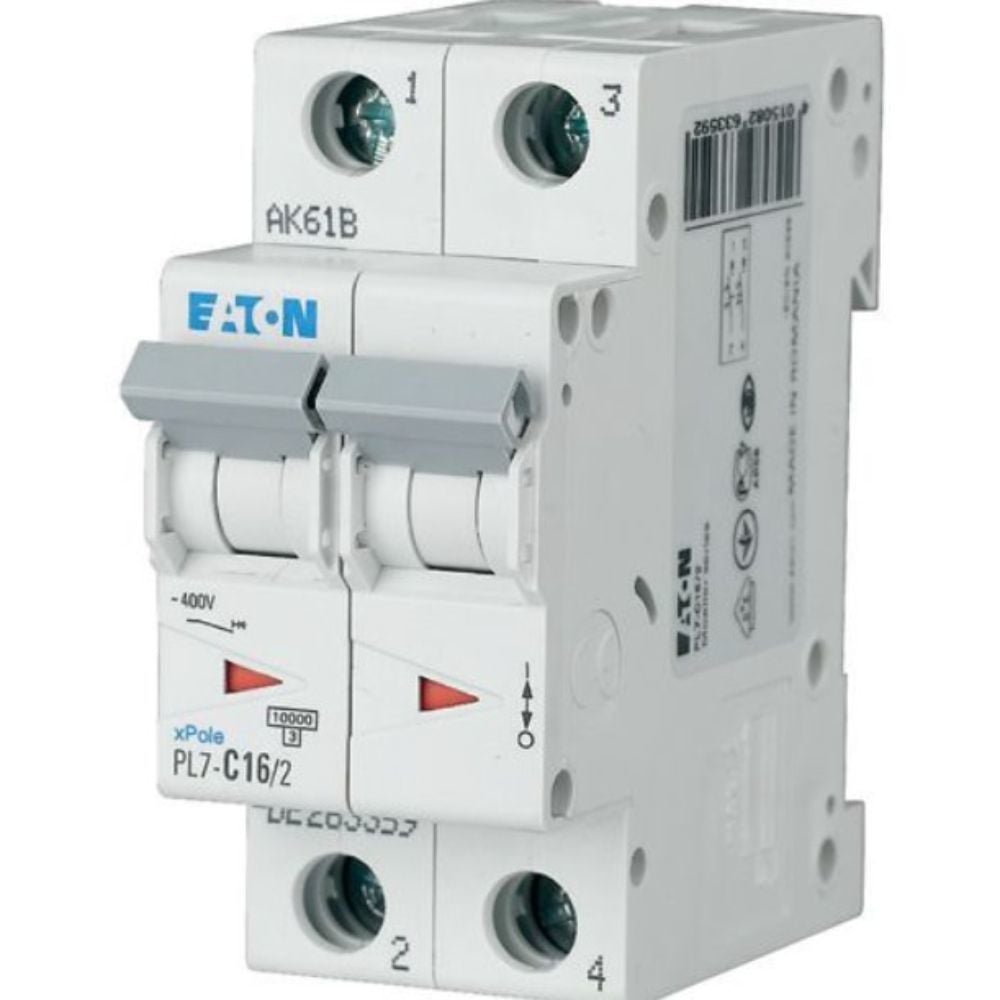 EATON PL7-C16/2 MİNYATÜR DEVRE KESİCİ - 10KA - C EĞRİSİ - 2X16A