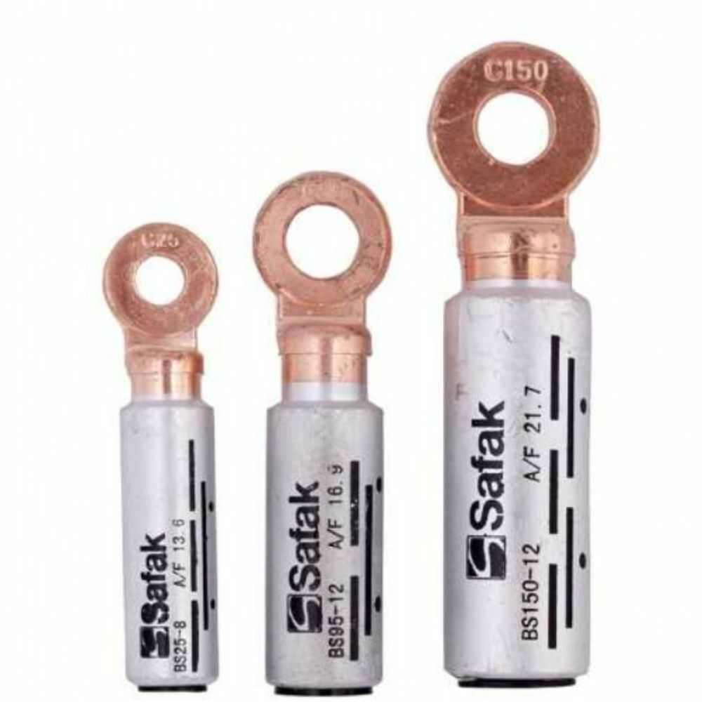 ŞAFAK 150MM M12 DIN NORMU BİMETAL BAKIR-ALM KABLO PABUCU (20 ADET) 8680734710684
