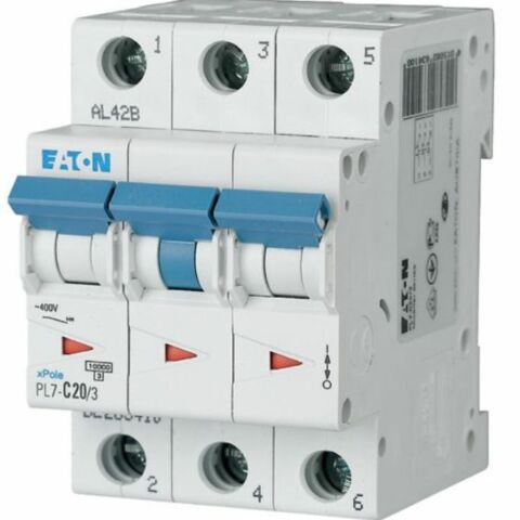 EATON PL7-C20-3 OTOMATİK SİGORTA-10KA-C EĞRİSİ-3X2-EATON 263410