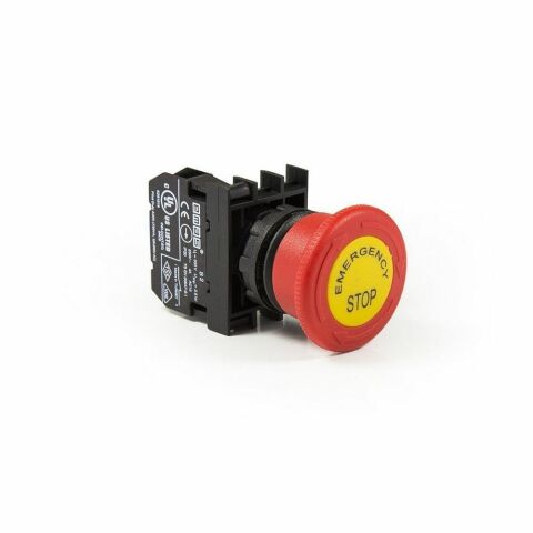 EMAS B200EE B ACİL STOP MANTAR 40 MM - EMERGENCY ETİKETLİ