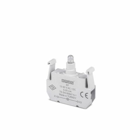 EMAS B7 B SİNYAL MAVİ LED'Lİ BLOK 12-30 V AC/DC