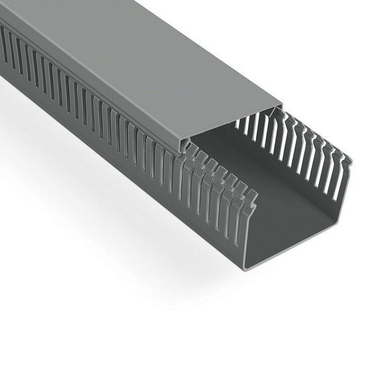 MUTLUSAN 80X60 KABLO KANALI (DELİKLİ) (GRİ) (24 METRE)