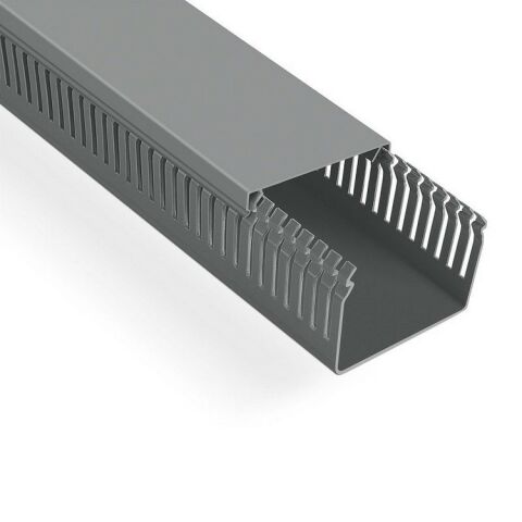 MUTLUSAN 80X60 KABLO KANALI (DELİKLİ) (GRİ) (24 METRE)