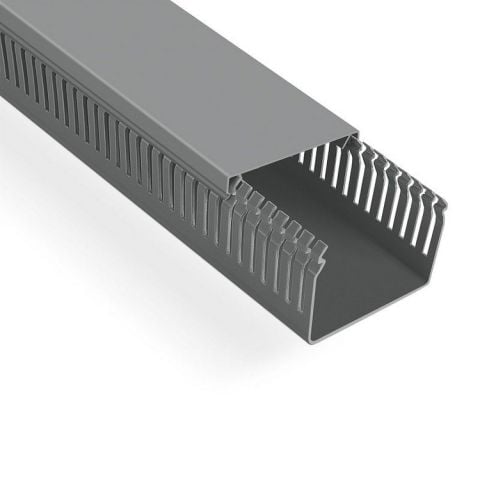 MUTLUSAN 80X60 KABLO KANALI (DELİKLİ) (GRİ) (24 METRE)